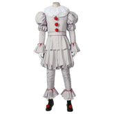 Halloweez Dancing Clown Joker Cosplay Costume with White Scarf and Accessories - Perfect Halloween Outfit - Halloweez
